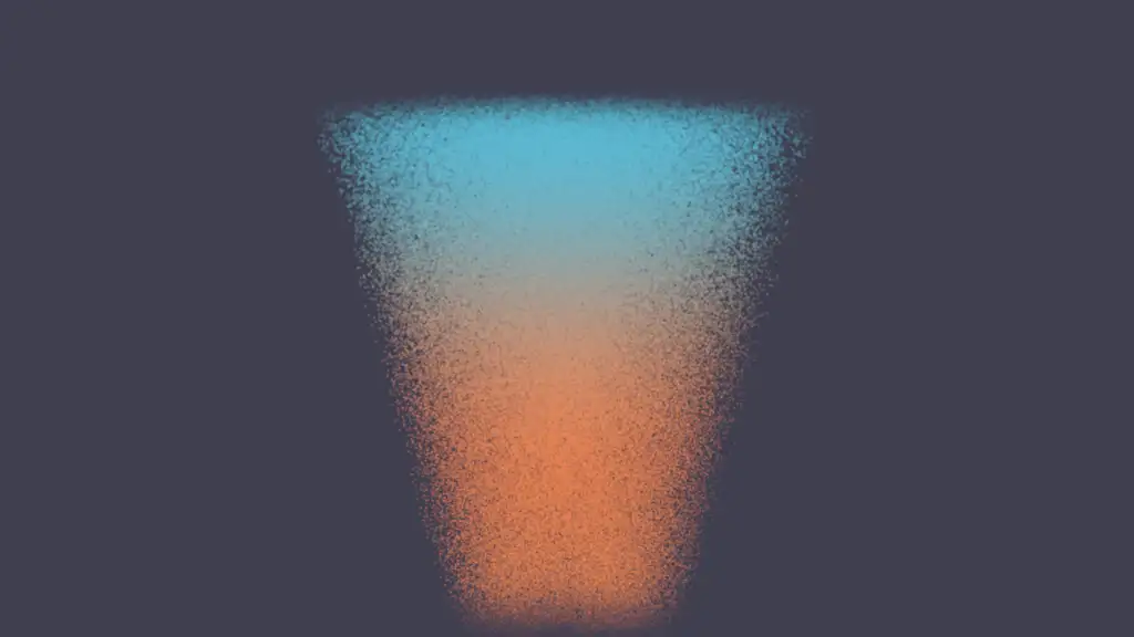 GPU-driven colored particles forming an animated smoke plume